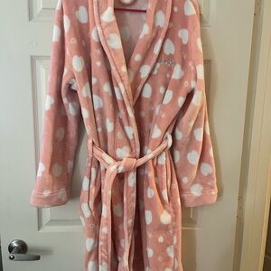 Calvin Klein Pink and White Floral Robe